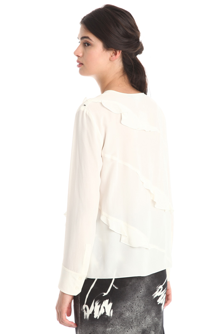 Blusa con volant in seta Intrend Blusa con volant in seta Intrend