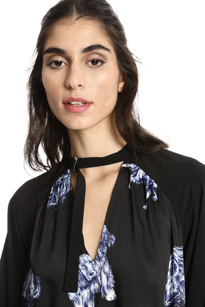Printed twill dress Intrend Printed twill dress Intrend