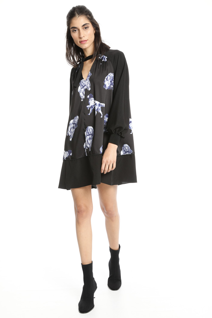 Printed twill dress Intrend Printed twill dress Intrend