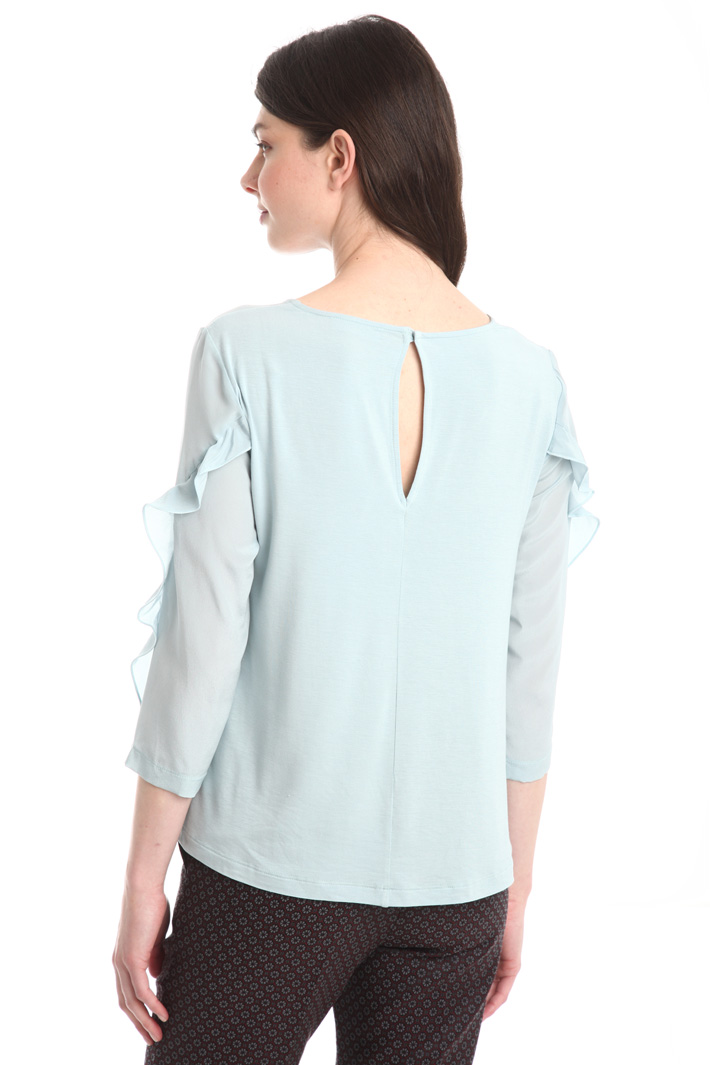 T-shirt bitessuto con volant Intrend T-shirt bitessuto con volant Intrend