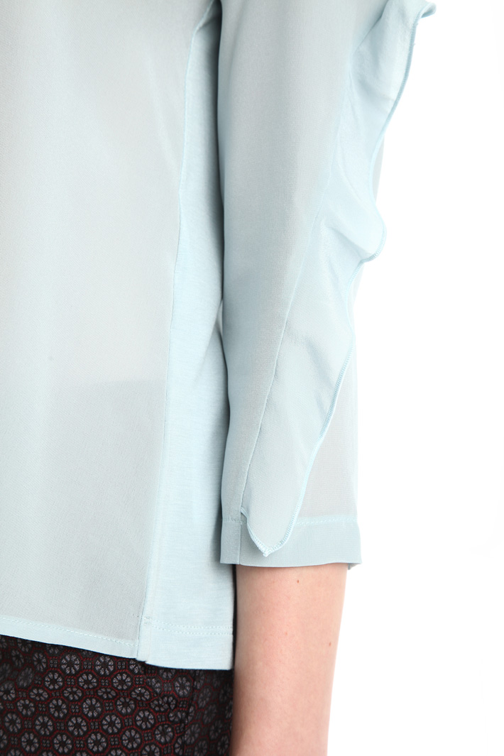 T-shirt bitessuto con volant Intrend T-shirt bitessuto con volant Intrend