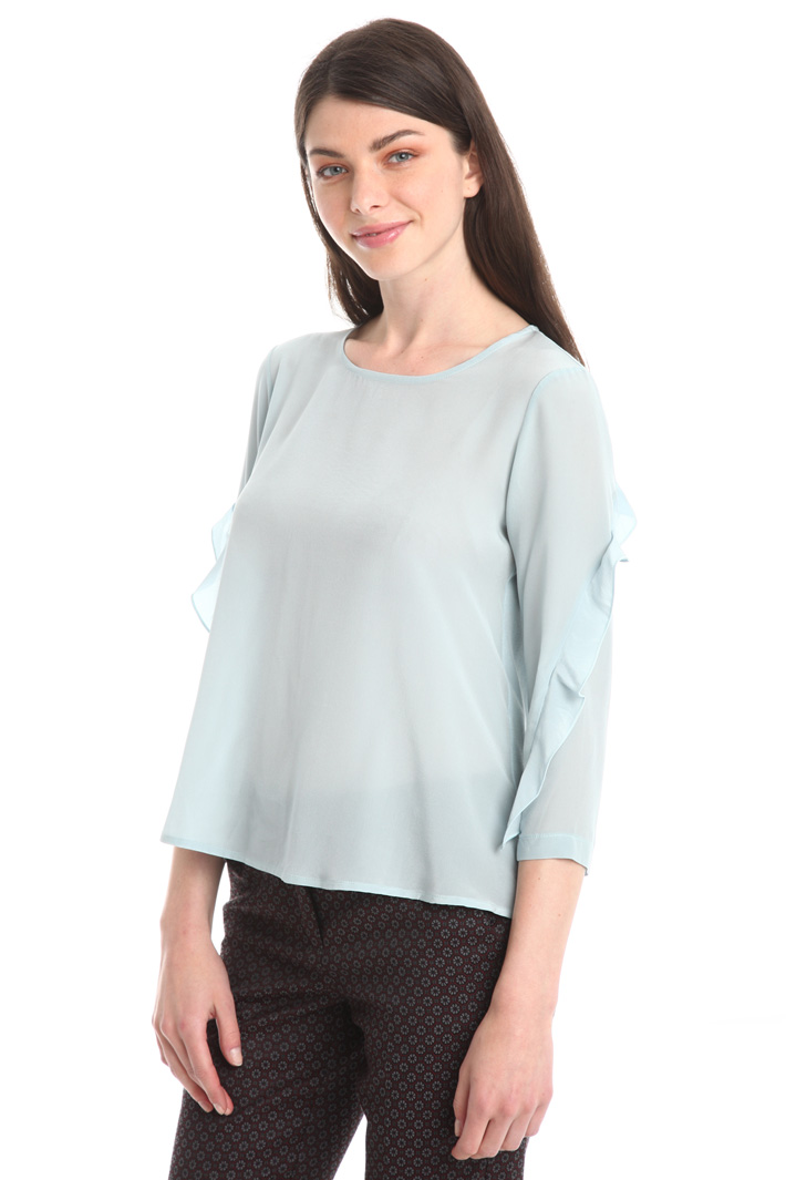 T-shirt bitessuto con volant Intrend T-shirt bitessuto con volant Intrend