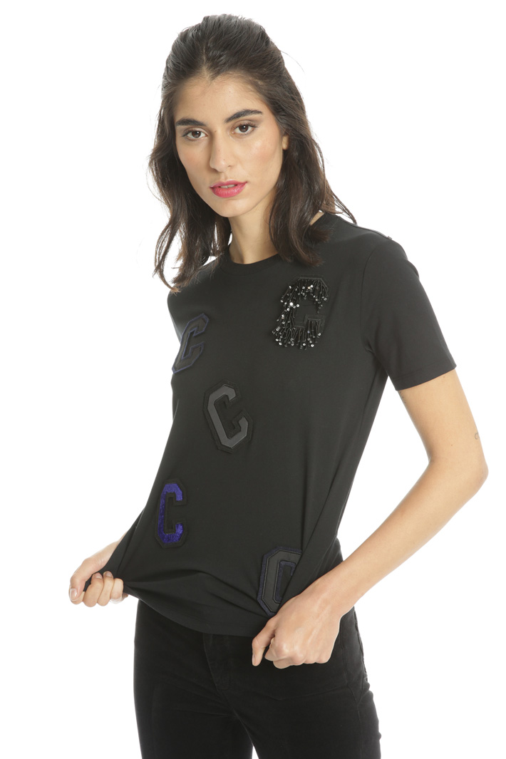 Embroidered cotton T-shirt Intrend Embroidered cotton T-shirt Intrend