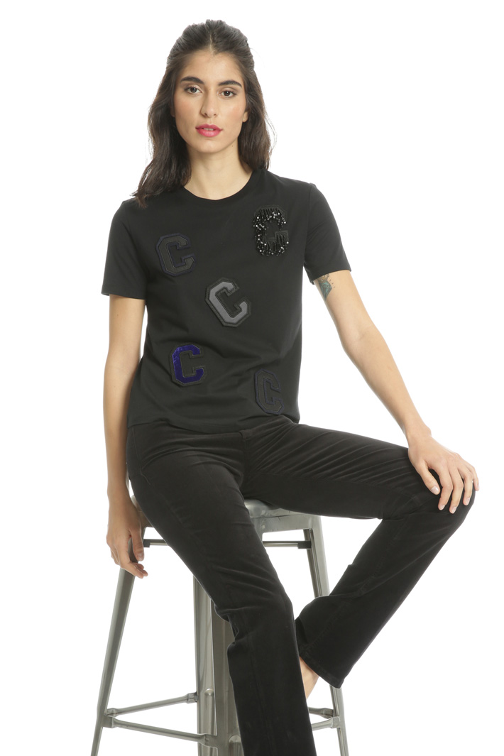 Embroidered cotton T-shirt Intrend Embroidered cotton T-shirt Intrend
