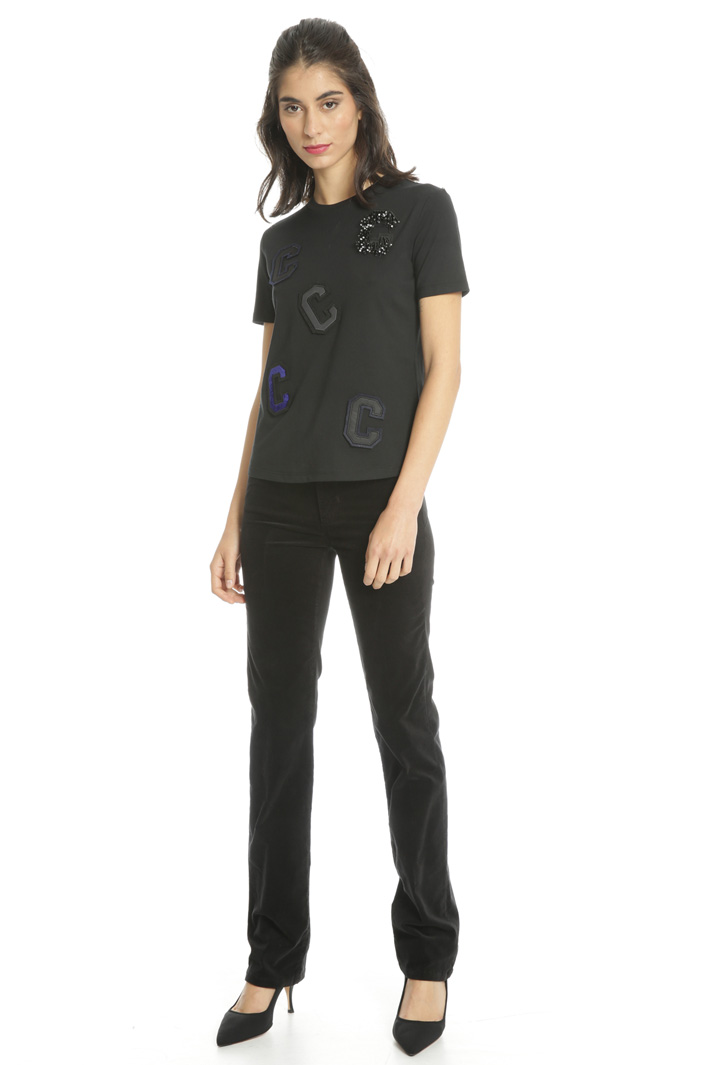 Embroidered cotton T-shirt Intrend Embroidered cotton T-shirt Intrend