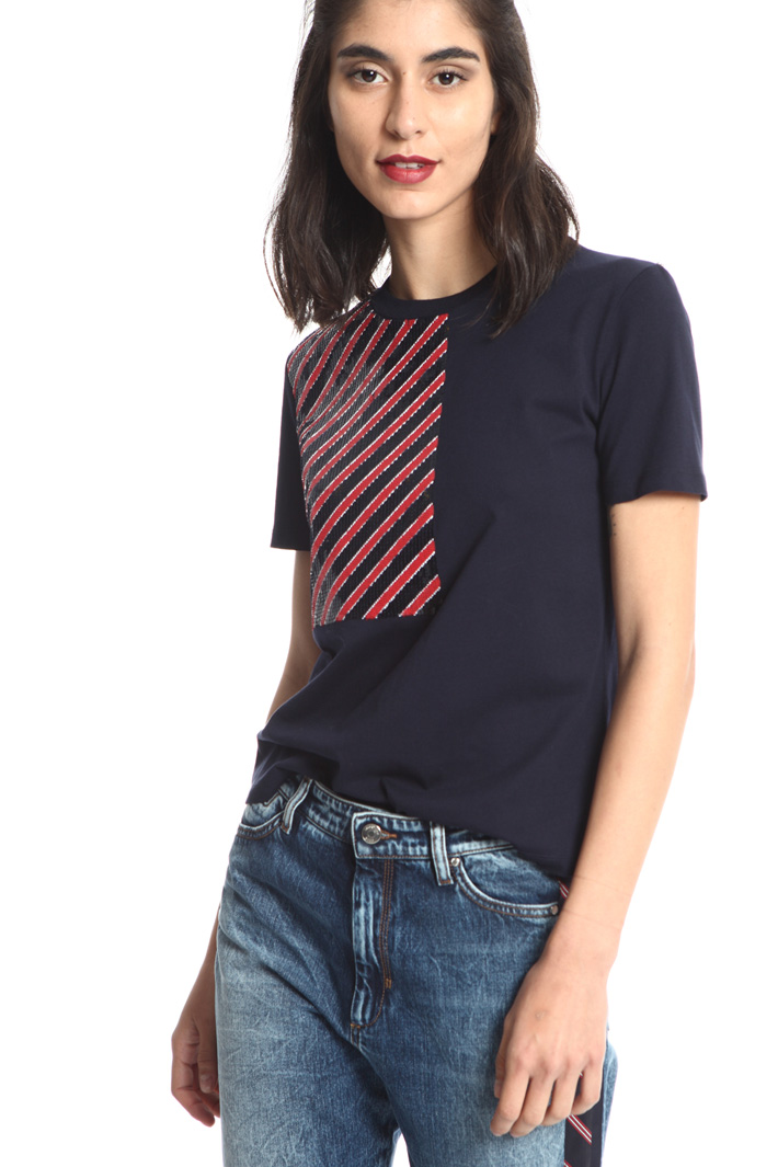 Embroidered cotton T-shirt Intrend Embroidered cotton T-shirt Intrend