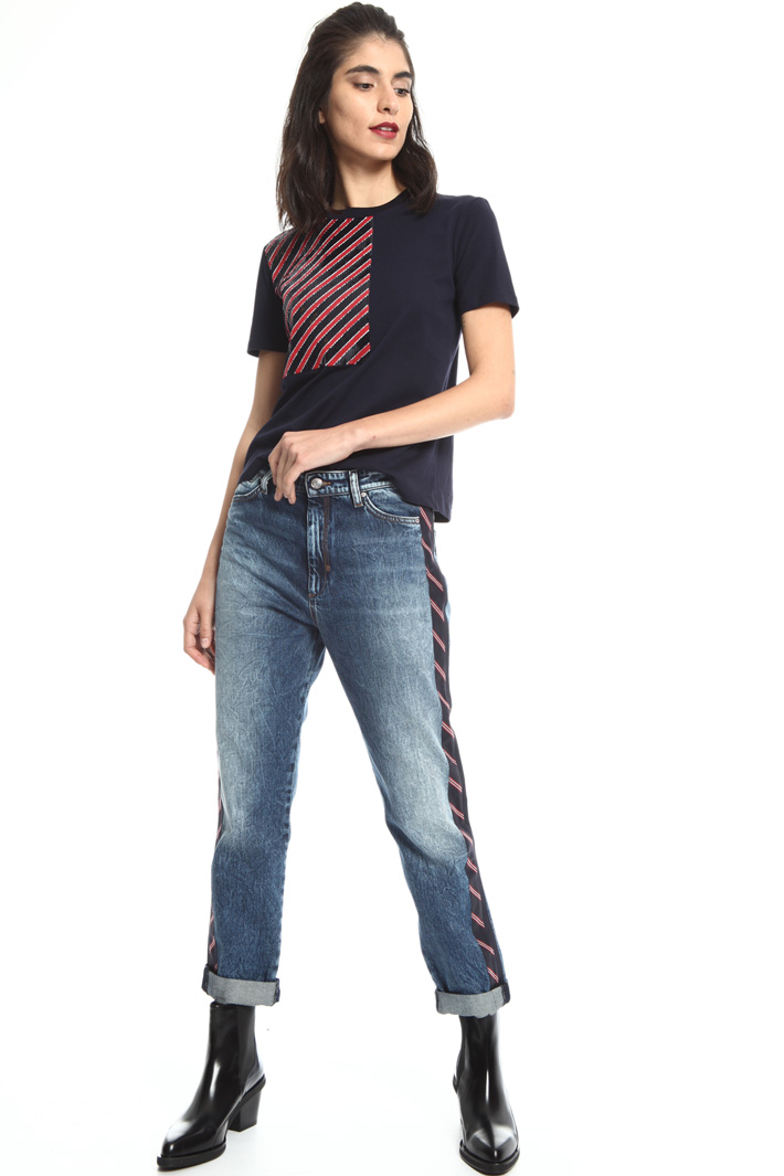 Embroidered cotton T-shirt Intrend Embroidered cotton T-shirt Intrend