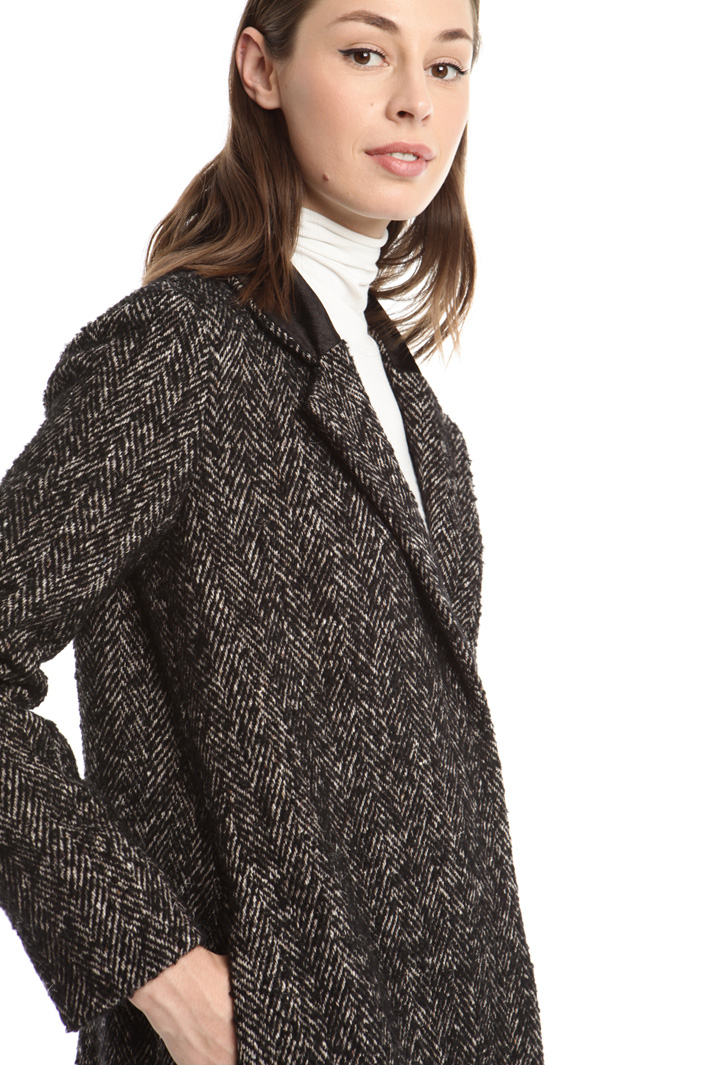 Cappotto in tweed di lana Intrend Cappotto in tweed di lana Intrend