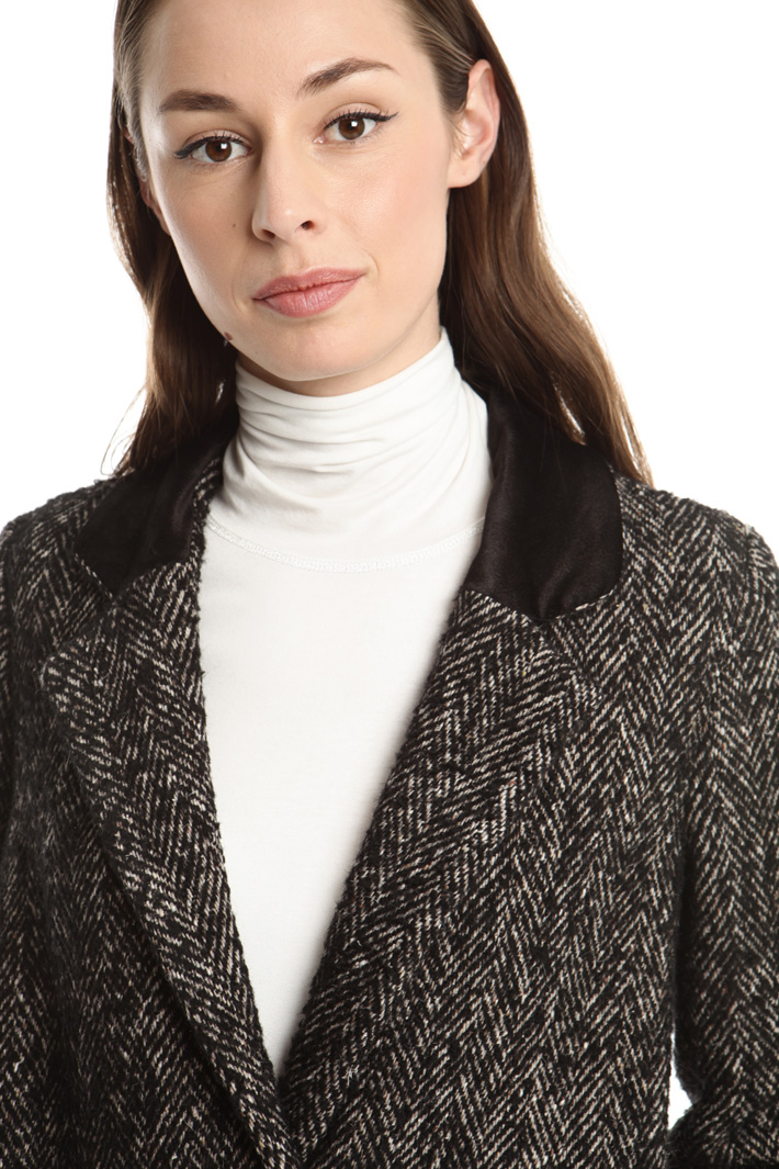 Cappotto in tweed di lana Intrend Cappotto in tweed di lana Intrend