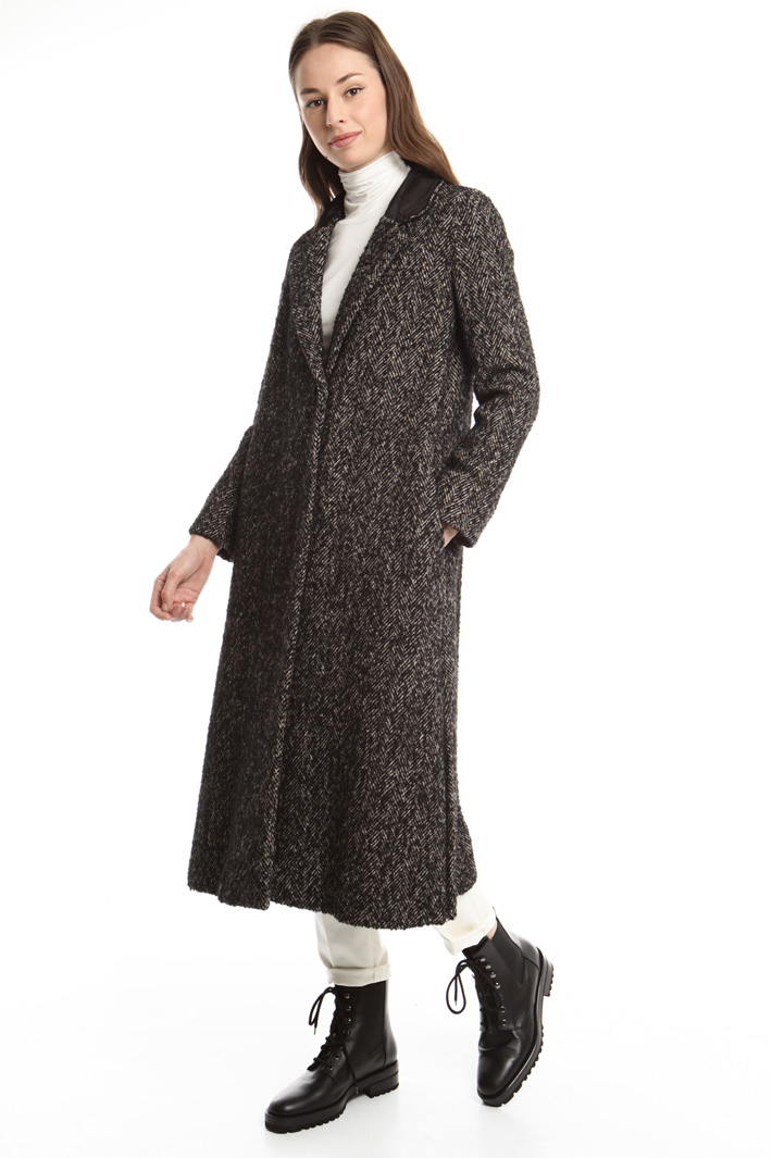 Cappotto in tweed di lana Intrend Cappotto in tweed di lana Intrend