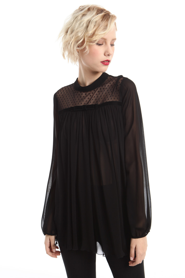 Blusa fluida in georgette Intrend Blusa fluida in georgette Intrend