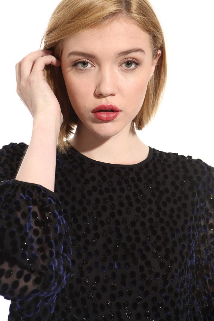 Fil coupé silk blouse Intrend Fil coupé silk blouse Intrend