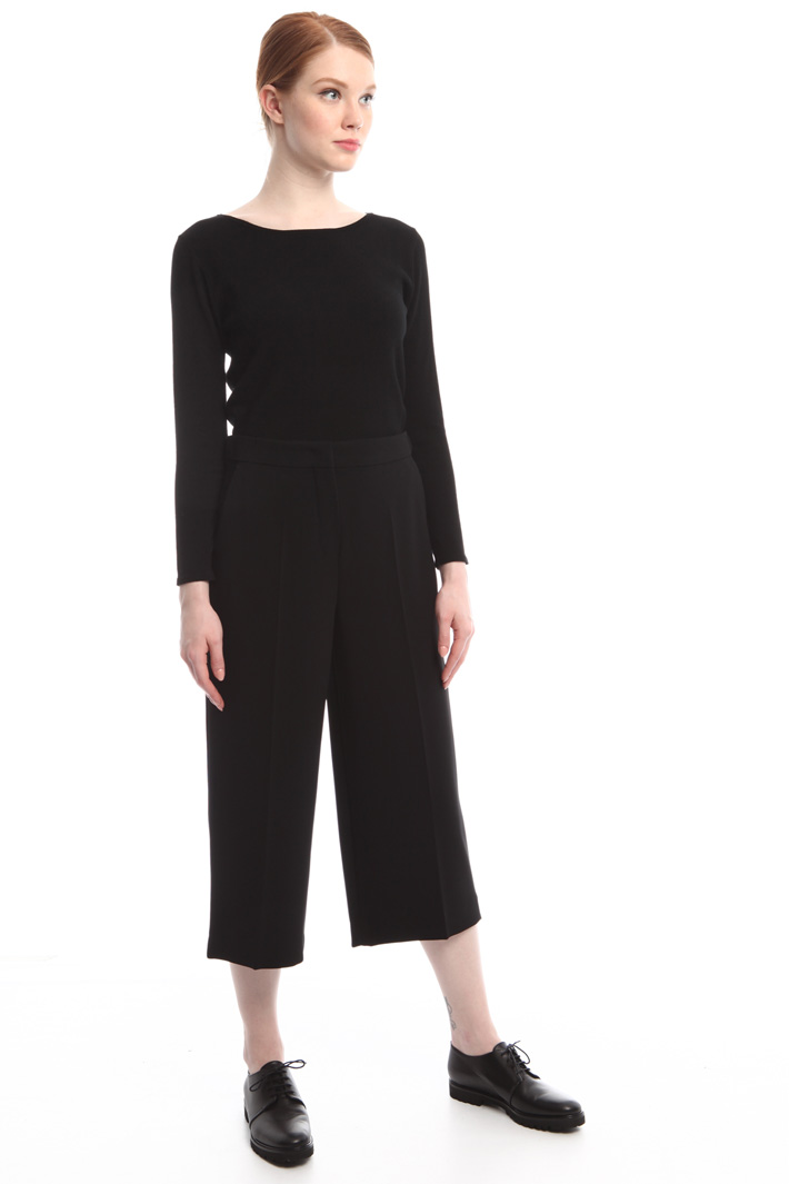 Pantaloni cropped in cady Intrend Pantaloni cropped in cady Intrend