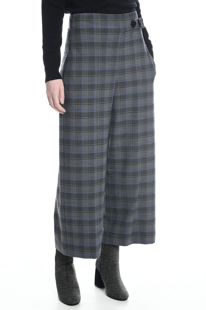 Pantaloni cropped motivo check Intrend Pantaloni cropped motivo check Intrend