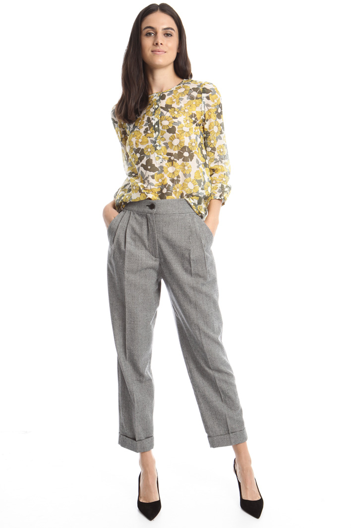 Pantaloni a carota in flanella Intrend Pantaloni a carota in flanella Intrend