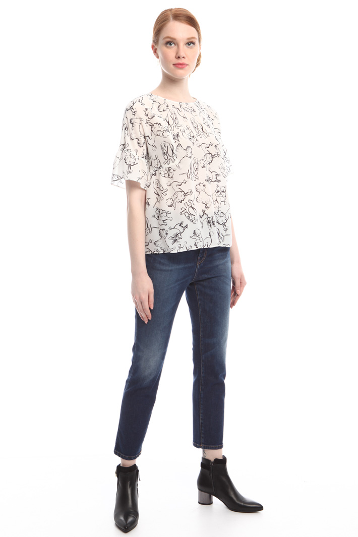 Blusa con stampa fantasia Intrend Blusa con stampa fantasia Intrend