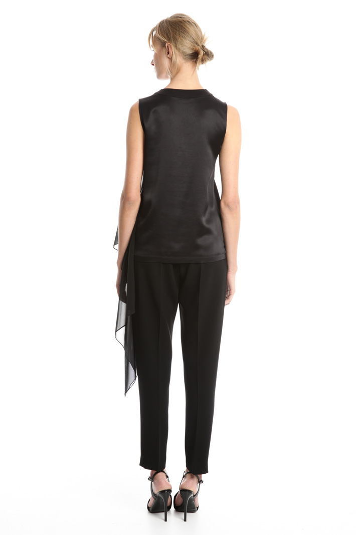 Top con pannello in georgette Intrend Top con pannello in georgette Intrend