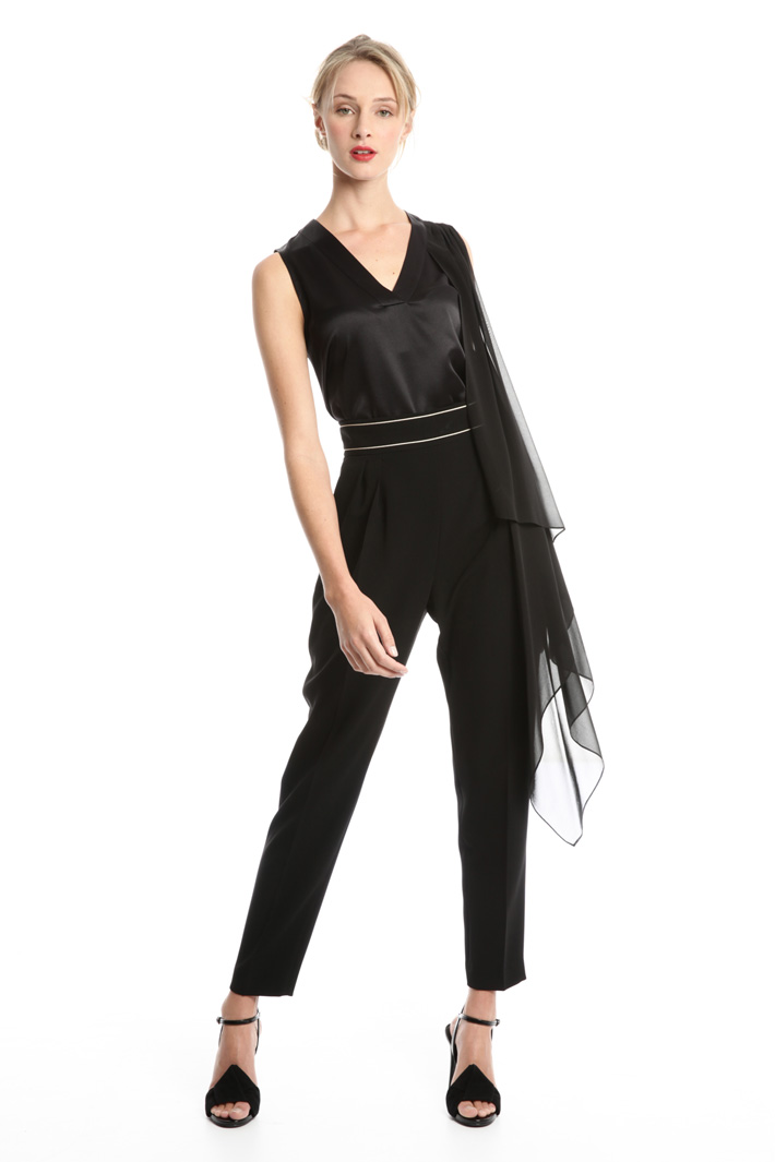 Top con pannello in georgette Intrend Top con pannello in georgette Intrend