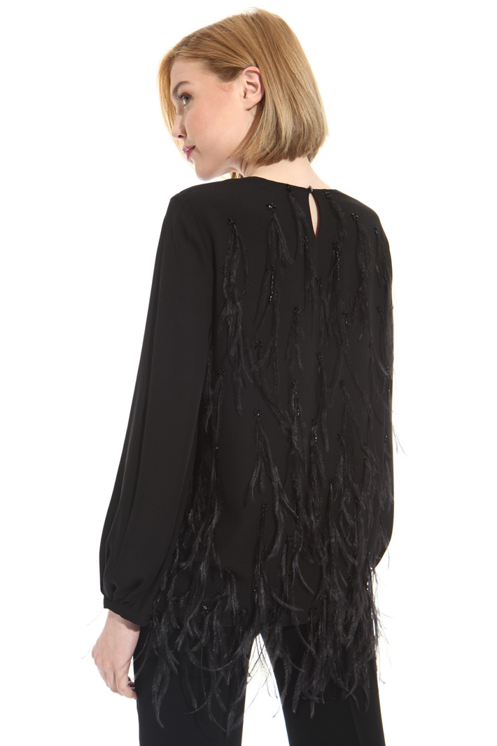 Tunic with feathers Intrend Tunic with feathers Intrend