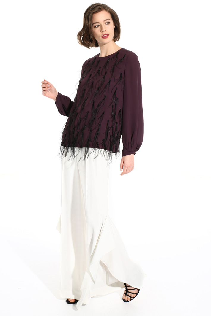 Tunic with feathers Intrend Tunic with feathers Intrend