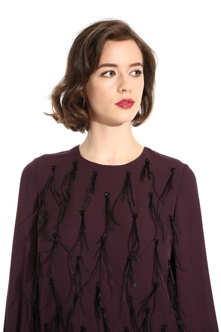 Tunic with feathers Intrend Tunic with feathers Intrend
