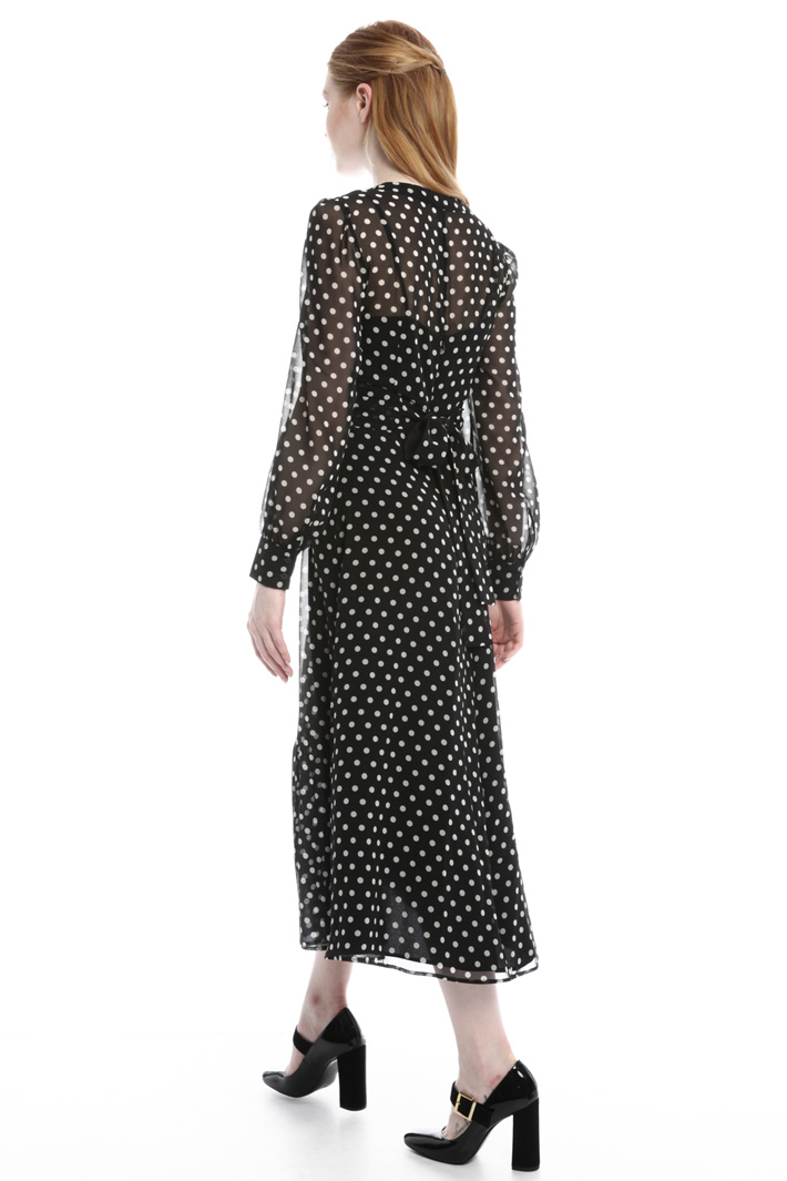 Polka dot georgette dress Intrend Polka dot georgette dress Intrend