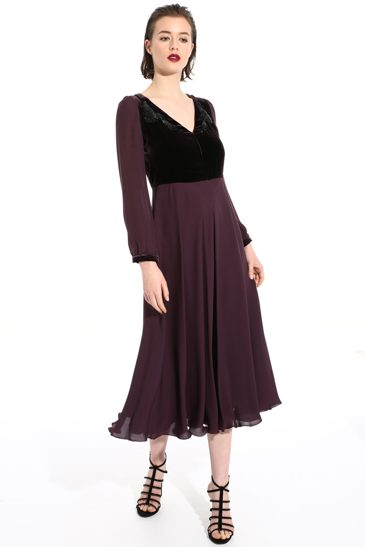 Pure silk and velvet dress Intrend Pure silk and velvet dress Intrend