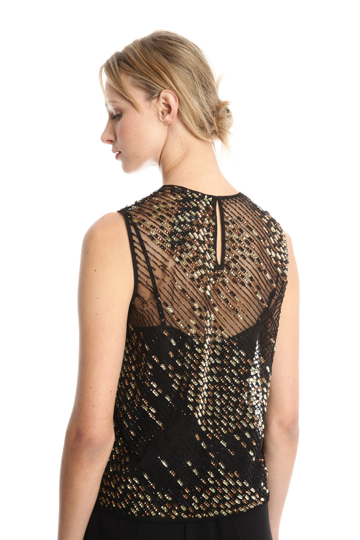 Top in tulle con paillettes Intrend Top in tulle con paillettes Intrend