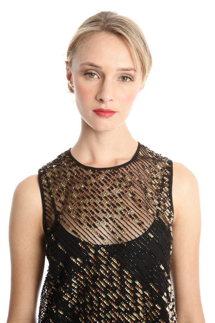 Top in tulle con paillettes Intrend Top in tulle con paillettes Intrend