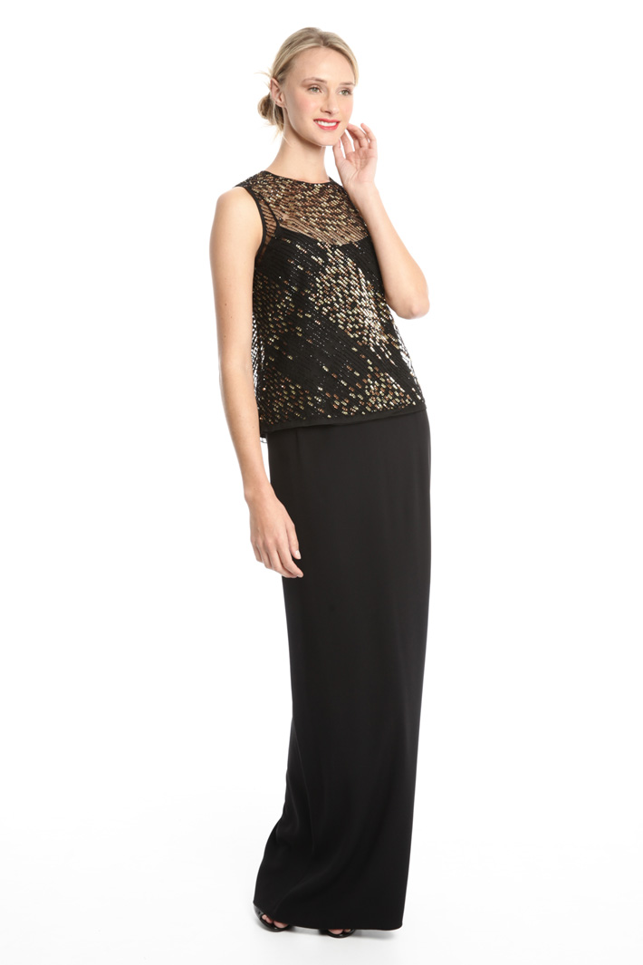 Top in tulle con paillettes Intrend Top in tulle con paillettes Intrend
