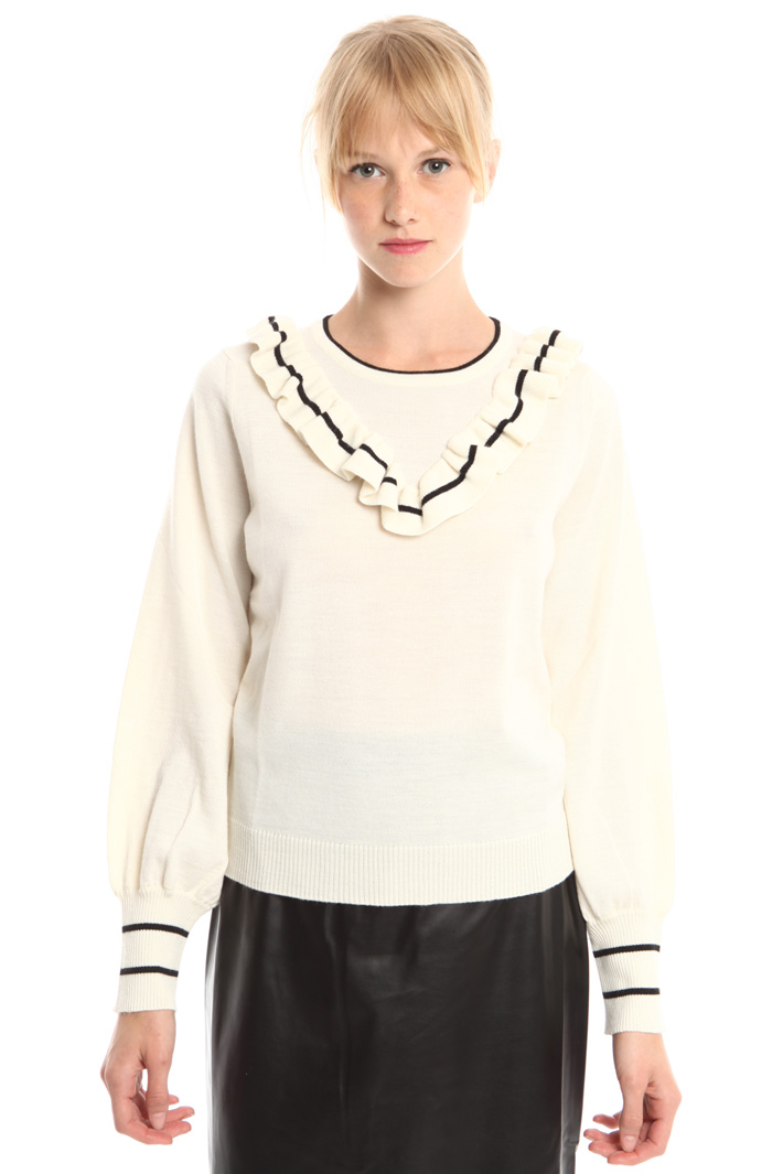 Maglia in lana con ruches Intrend Maglia in lana con ruches Intrend