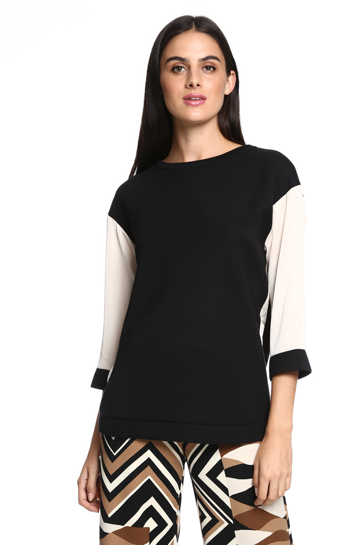 Satin insert sweatshirt Intrend Satin insert sweatshirt Intrend