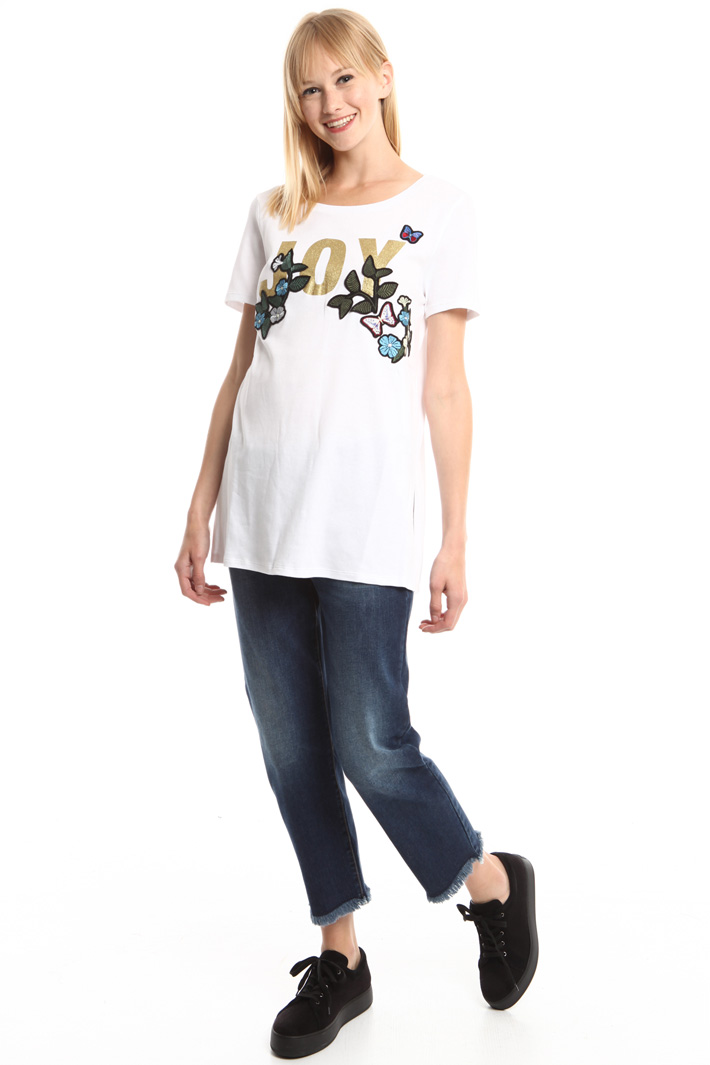 T-shirt con stampa glitter Intrend T-shirt con stampa glitter Intrend