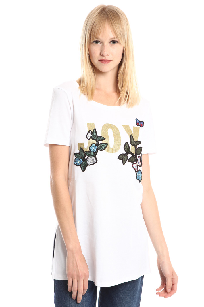T-shirt con stampa glitter Intrend T-shirt con stampa glitter Intrend