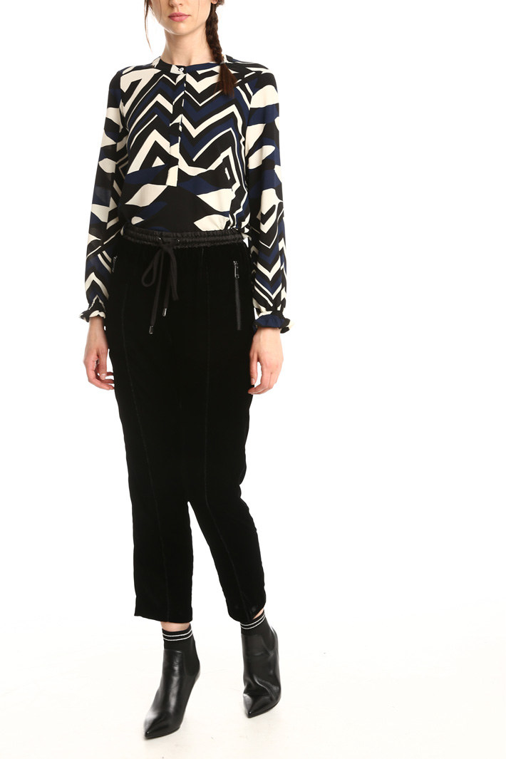 Pantalone jogging in velluto Intrend Pantalone jogging in velluto Intrend