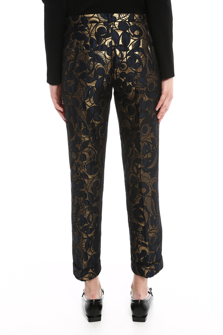 Cropped jacquard trousers Intrend Cropped jacquard trousers Intrend