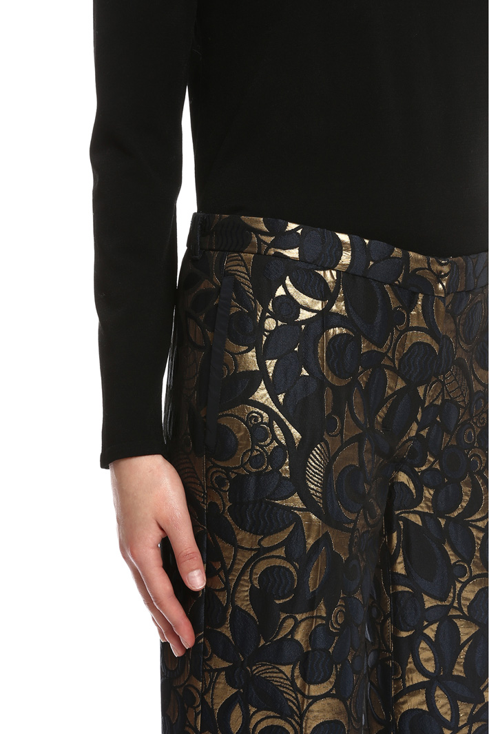 Cropped jacquard trousers Intrend Cropped jacquard trousers Intrend
