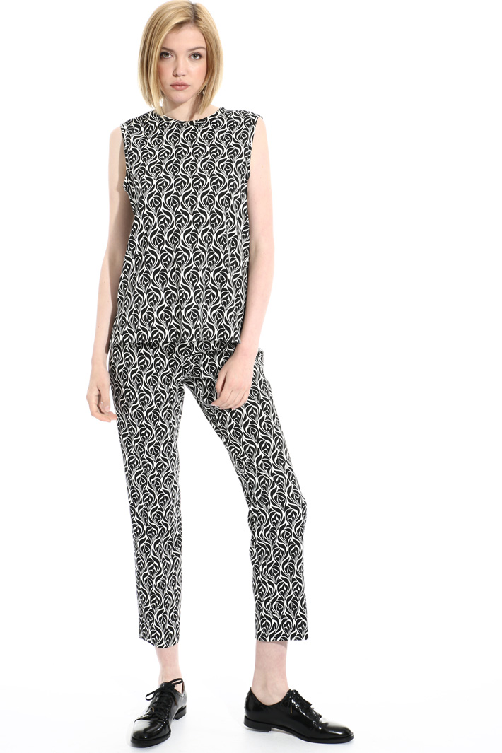 Cropped viscose trousers Intrend Cropped viscose trousers Intrend