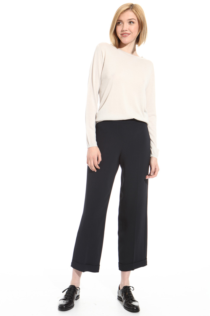 Cropped viscose trousers Intrend Cropped viscose trousers Intrend