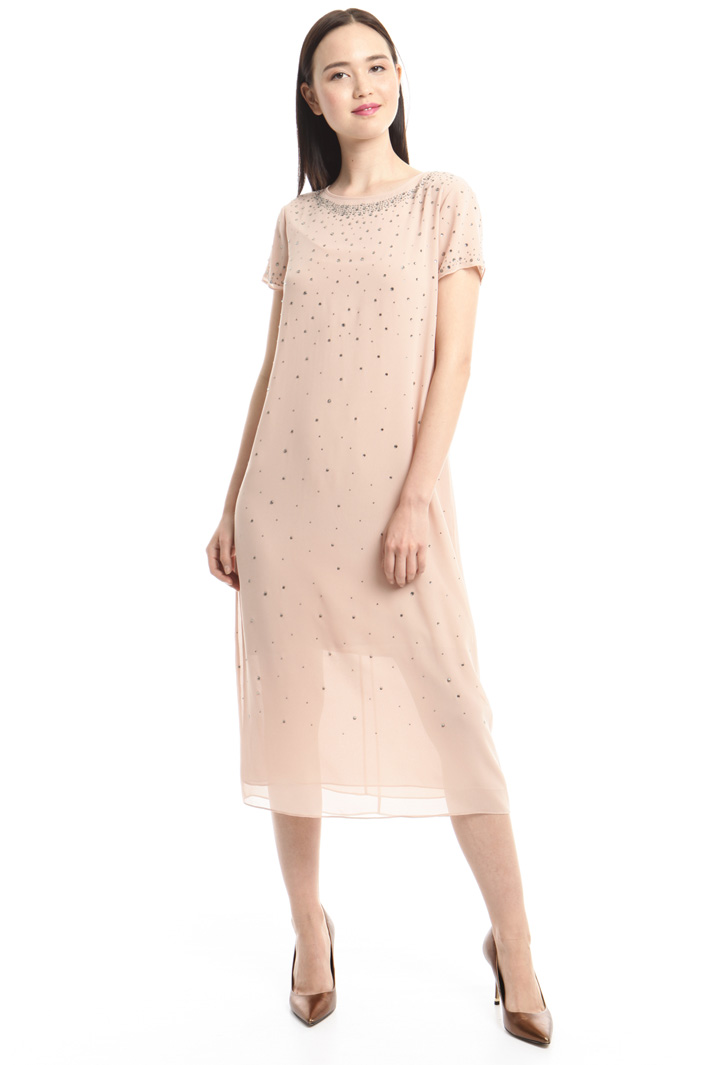 Abito in georgette con strass Intrend Abito in georgette con strass Intrend