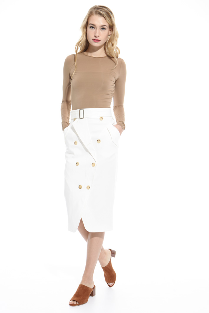 Buttoned gabardine skirt Intrend Buttoned gabardine skirt Intrend