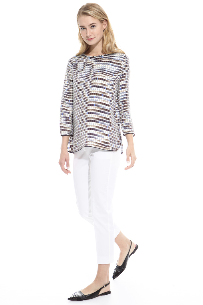 Printed twill blouse Intrend Printed twill blouse Intrend