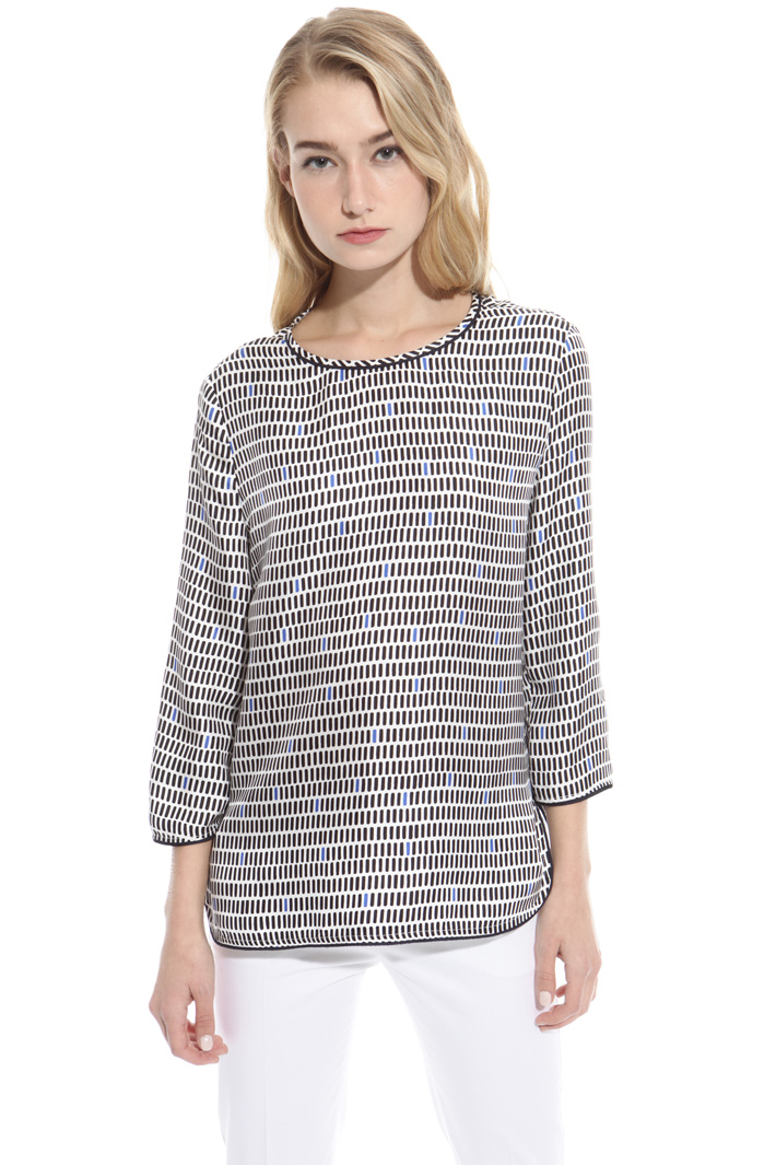 Printed twill blouse Intrend Printed twill blouse Intrend