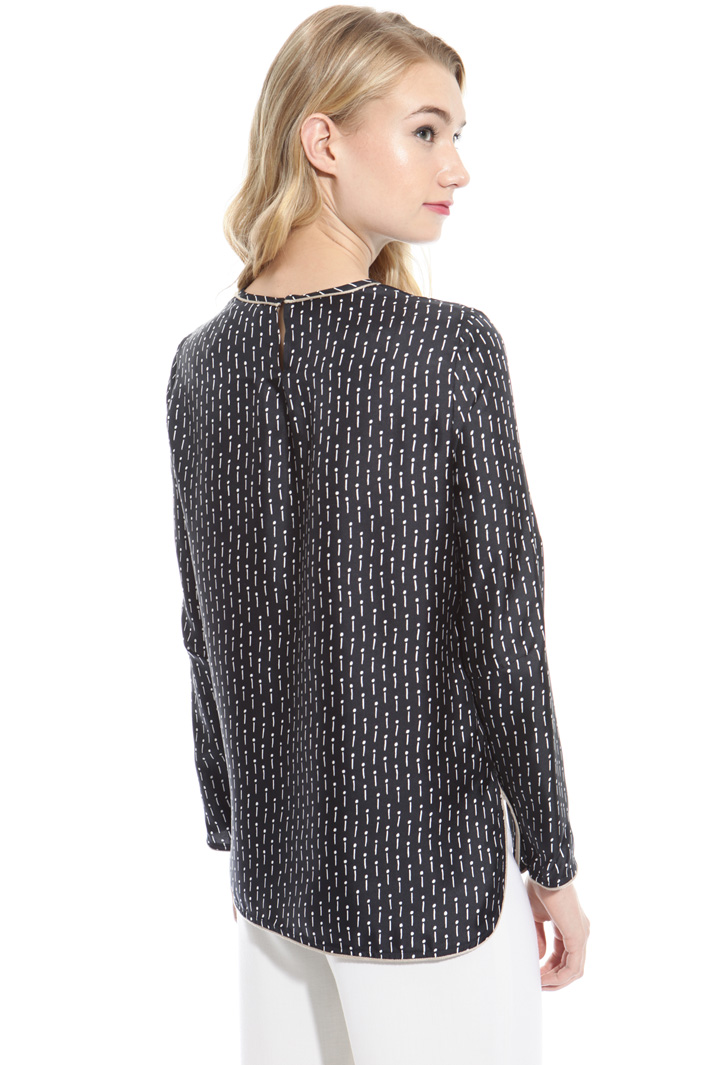 Printed twill blouse Intrend Printed twill blouse Intrend