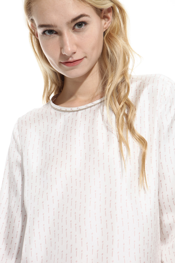 Printed twill blouse Intrend Printed twill blouse Intrend