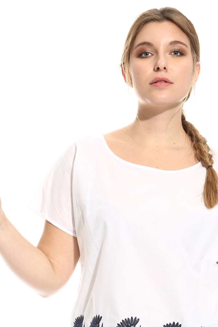 Blusa in cotone ricamato Intrend Blusa in cotone ricamato Intrend