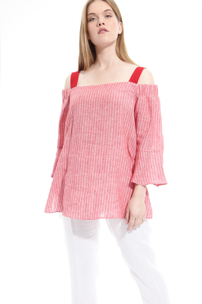 Top con spalline in gros grain Intrend Top con spalline in gros grain Intrend