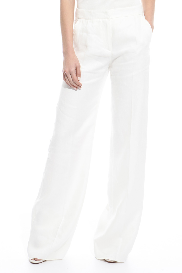 Linen palazzo trousers Intrend Linen palazzo trousers Intrend