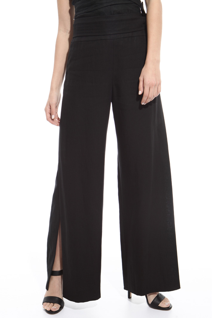 Wide trousers with slits Intrend Wide trousers with slits Intrend