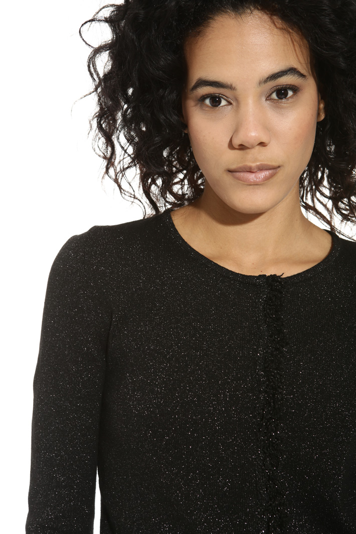 Cardigan lurex con frangia Intrend Cardigan lurex con frangia Intrend